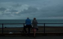 older couple standing by the ocean contemplating divorce, overcoming a gray divorce blog, counseling center at cinco ranch, katy texas, fulshear texas